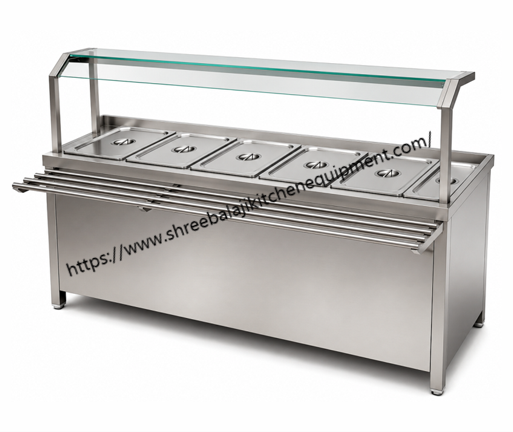 Commercial Gas Range with Griddle and Open Burner